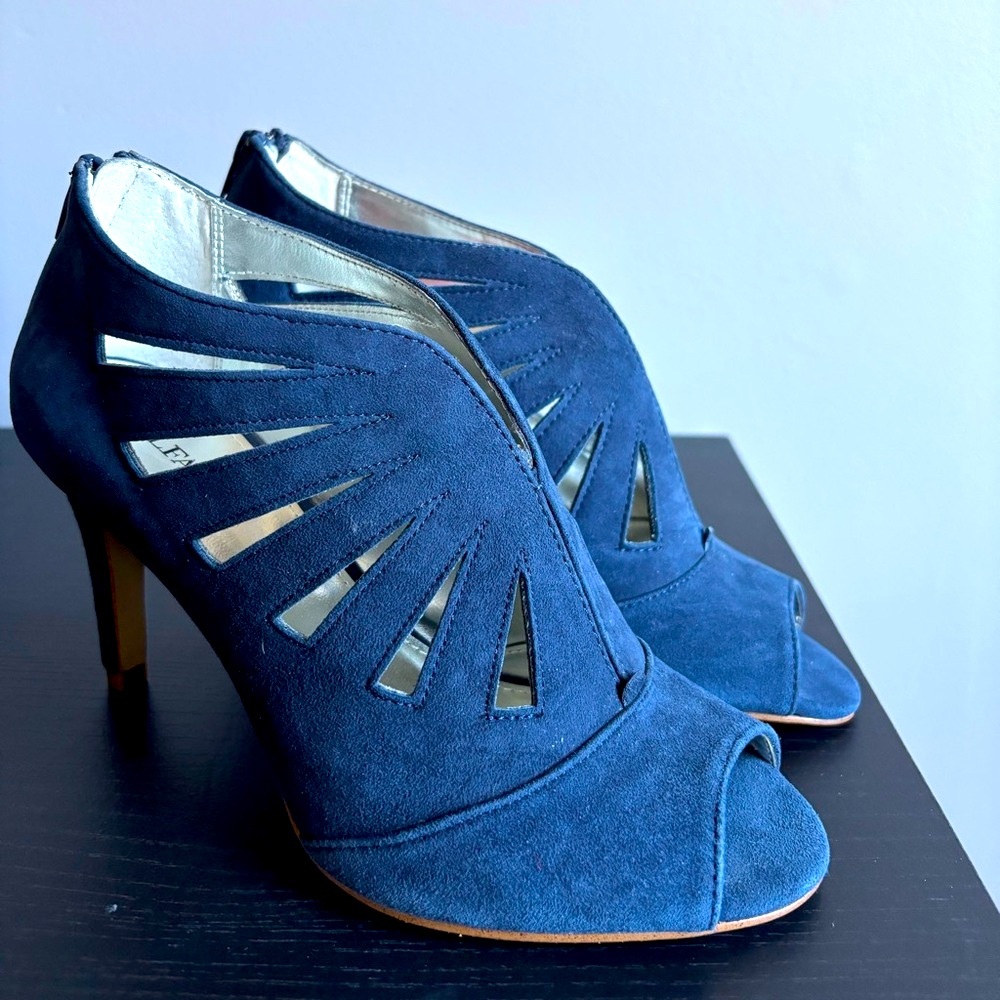 NWT: Blue Suede Heels